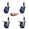Service Caster 3.5'' Blue Poly Swivel 1'' Expanding Stem Caster Set 2 Total Lock Brakes, 4PK SCC-EXTTL20S3514-PPUB-BLUE-2-S-2-1 - alternate 3